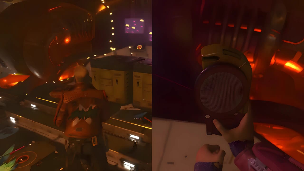 Marvel's Guardians of the Galaxy collectible: Broken Translation Device with glowing cyan tech and weathered metal casing.