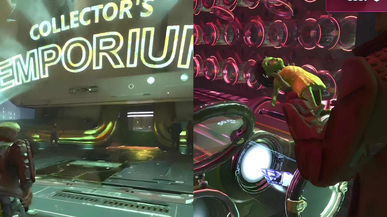 Marvel's Guardians of the Galaxy Collector's Emporium Doll in-game collectible 3D model render with SEO keywords.