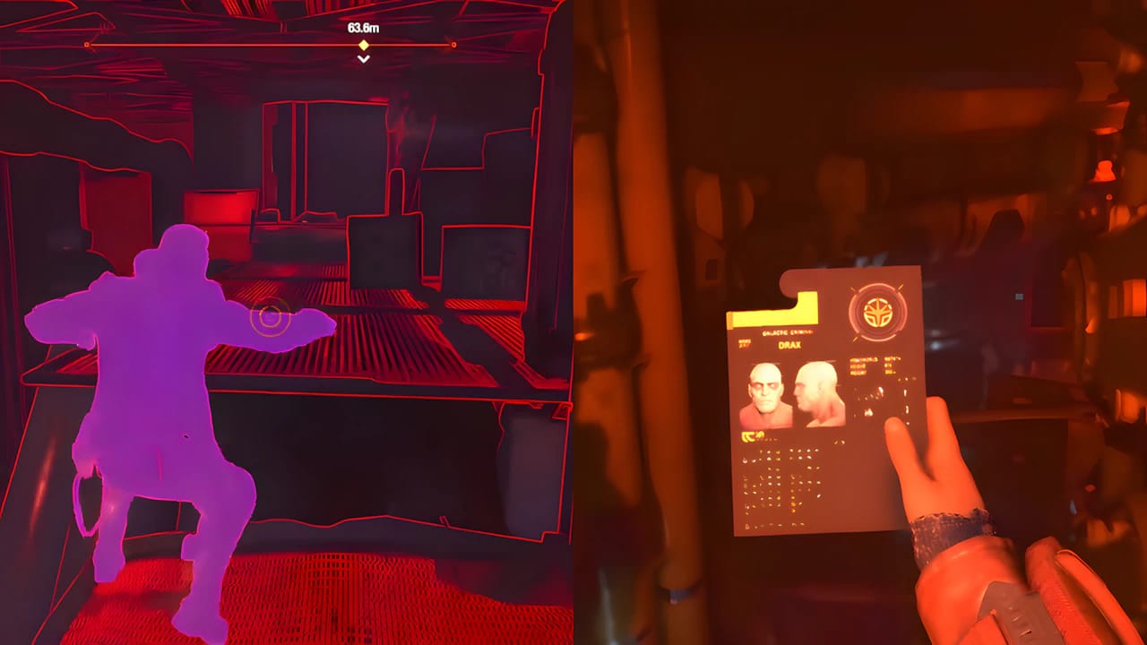 Marvel's Guardians of the Galaxy Drax rap sheet collectible in-game UI screen capture for high-performance gaming.