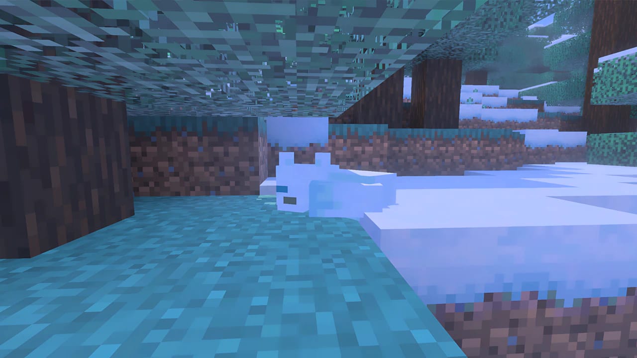 Sleeping arctic white fox in snow, gaming guide asset for fox taming, high-resolution 4K game screenshot.