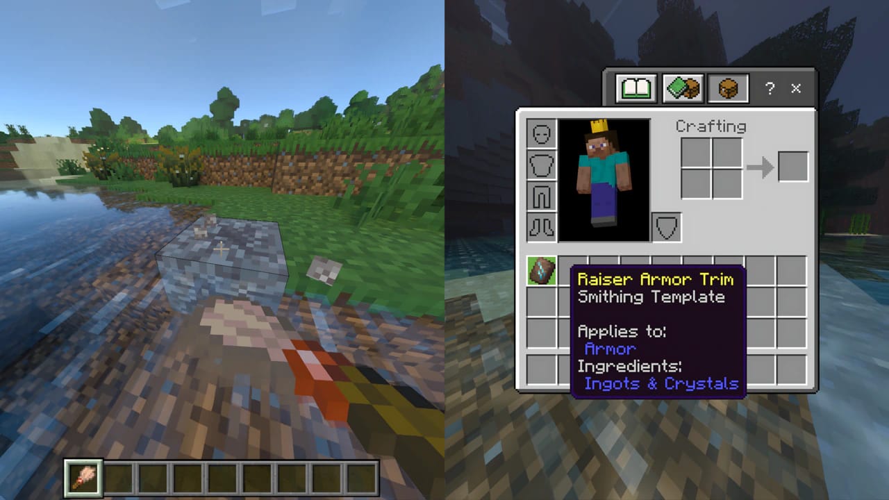 Found in Trail Ruins, obtained by brushing suspicious gravel blocks (~8.3% chance per brush)