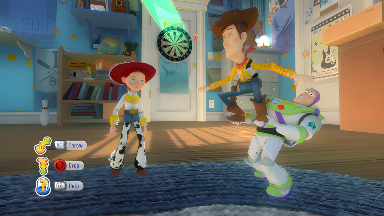 Woody, Buzz Lightyear, and Jessie in Toy Story 3 gameplay screenshot for PC and console gaming review.