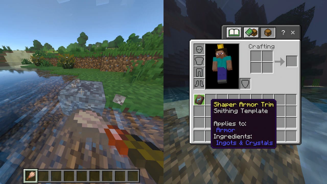 Found in Trail Ruins, obtained by brushing suspicious gravel blocks (~8.3% chance per brush).