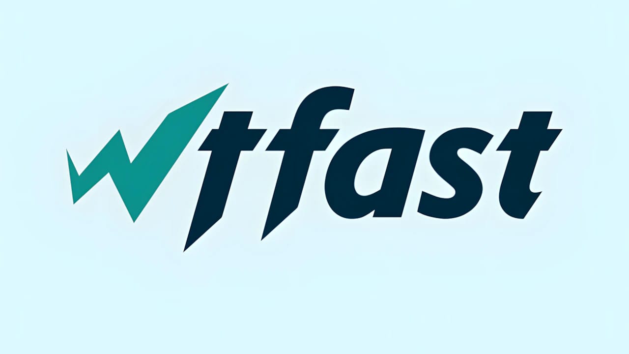 WTFast gaming VPN logo for network optimization and lag reduction, featured on Games Catalogue tech reviews.
