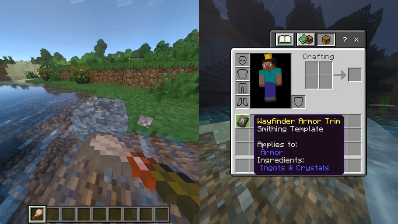 Found in Trail Ruins, obtained by brushing suspicious gravel blocks (~8.3% chance per brush).