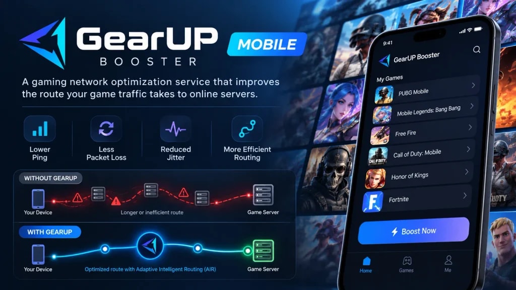 GearUP Mobile Review: Does It Actually Reduce Ping? Tested in 6 Games