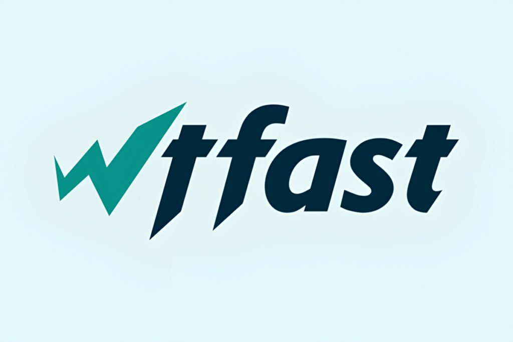 The official logo of WTFast gaming VPN service.